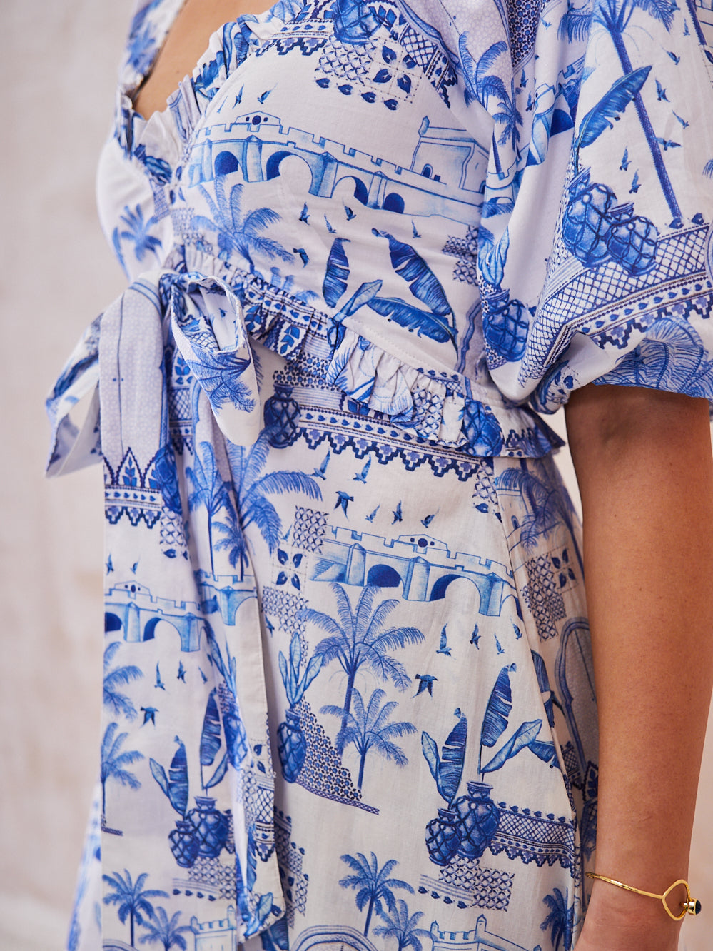 'UNIVERSE' DRESS IN BLUE PARADISE