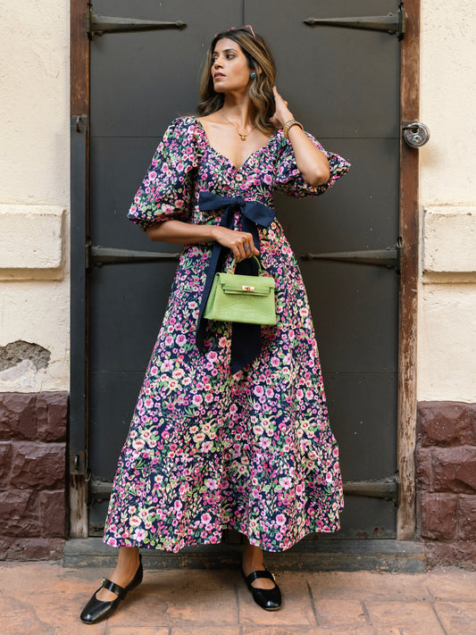 'UNIVERSE' DRESS IN MIDNIGHT MEADOW