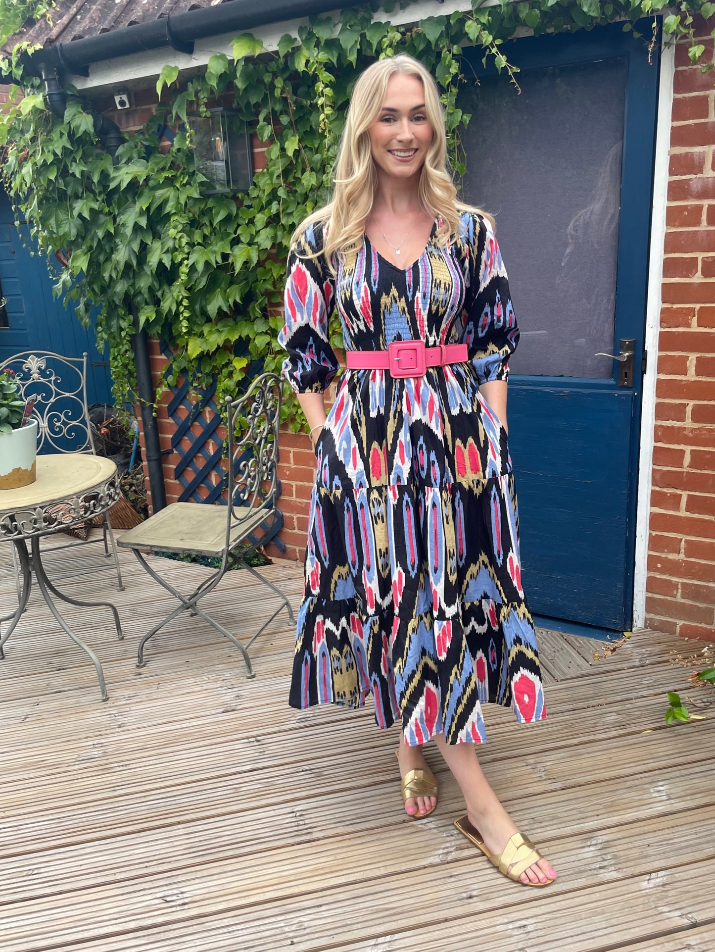 'GRACE' MIDNIGHT IKAT (MIDI)