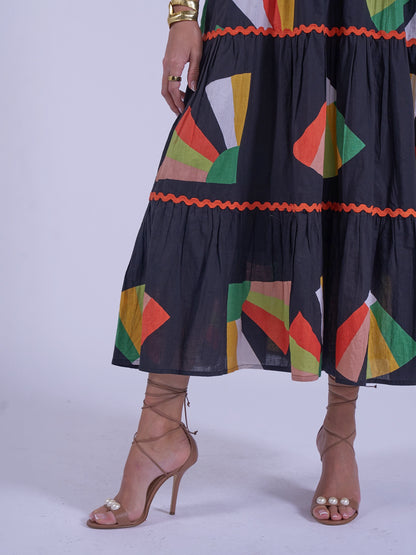 'AMORE' DRESS IN JAPANESE FAN