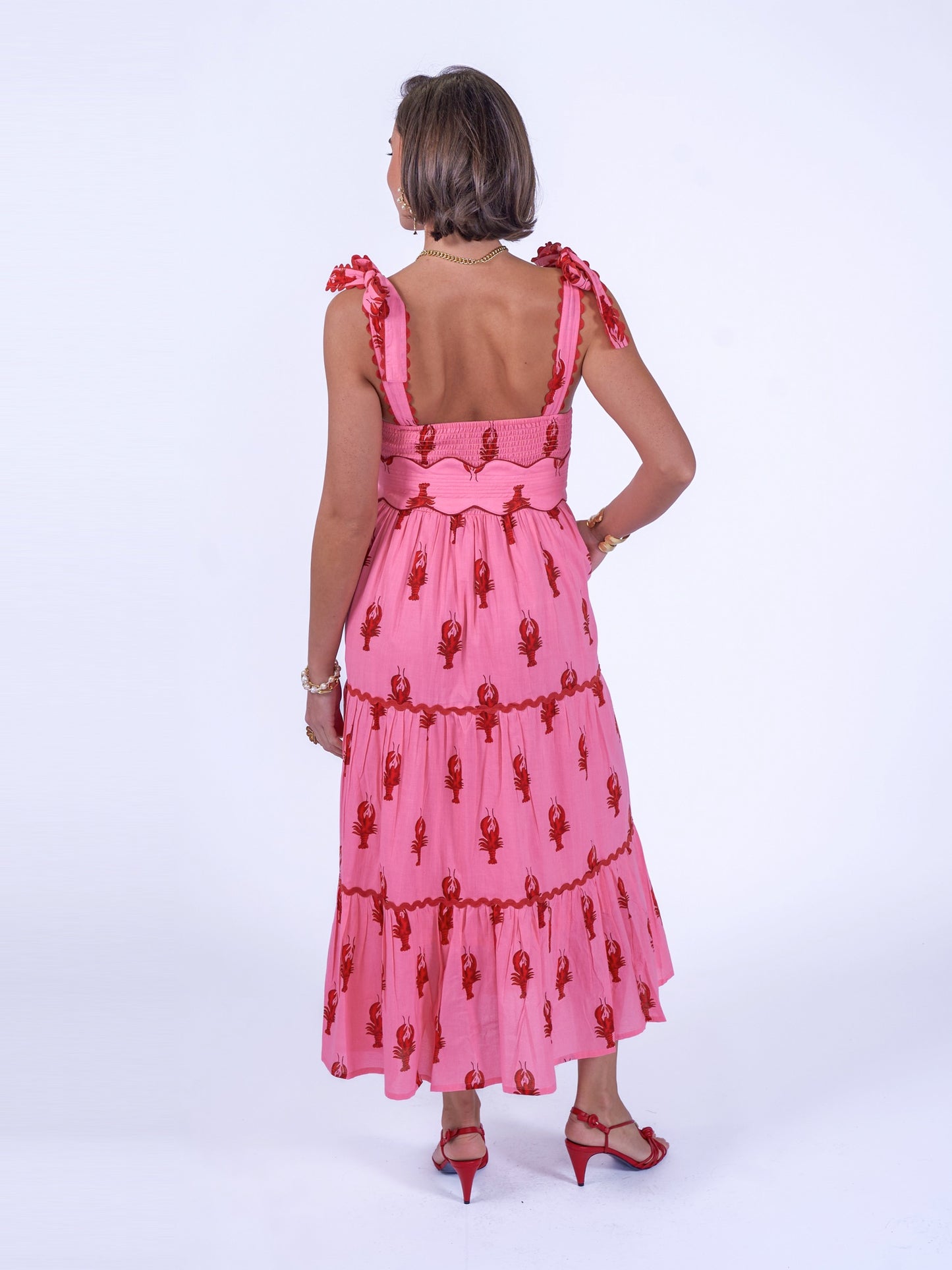 'AMORE' DRESS IN LONE LOBSTER