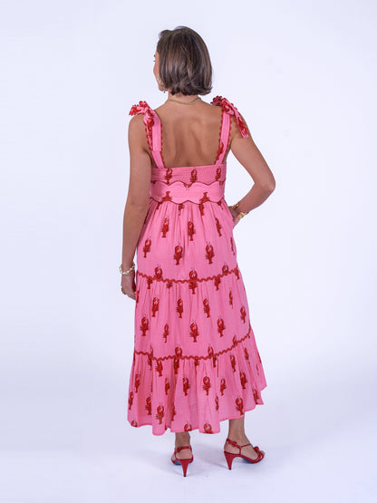 'AMORE' DRESS IN LONE LOBSTER