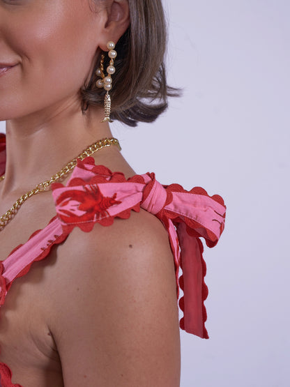 'AMORE' DRESS IN LONE LOBSTER