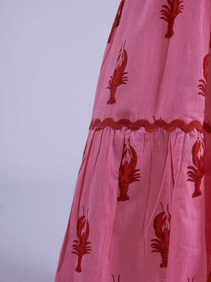 'AMORE' DRESS IN LONE LOBSTER