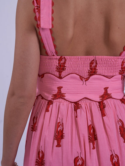 'AMORE' DRESS IN LONE LOBSTER