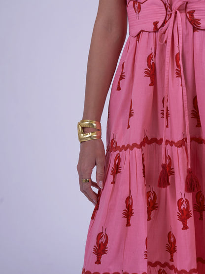'AMORE' DRESS IN LONE LOBSTER