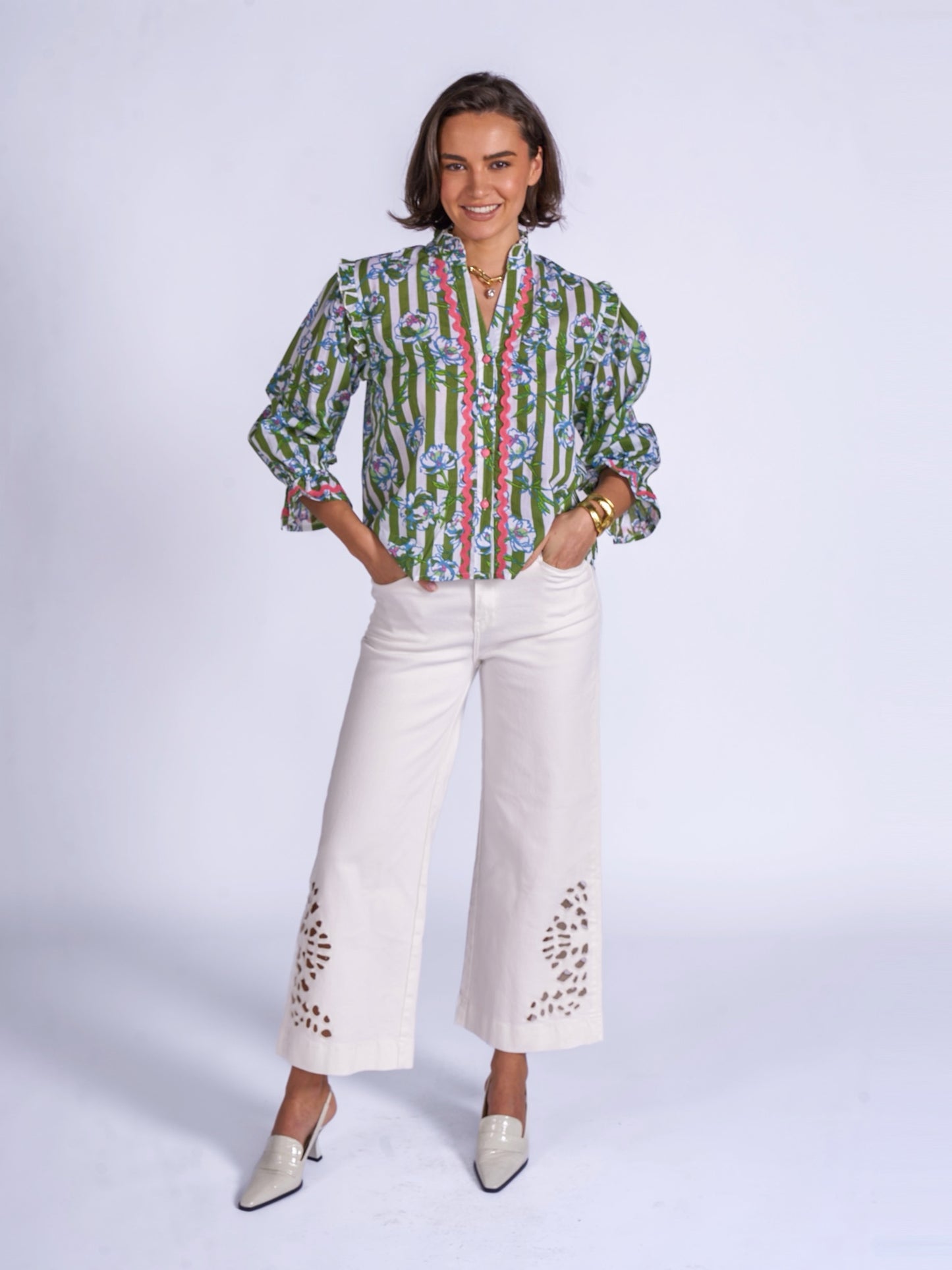 'BEO' BLOUSE IN APPLE BLOSSOM