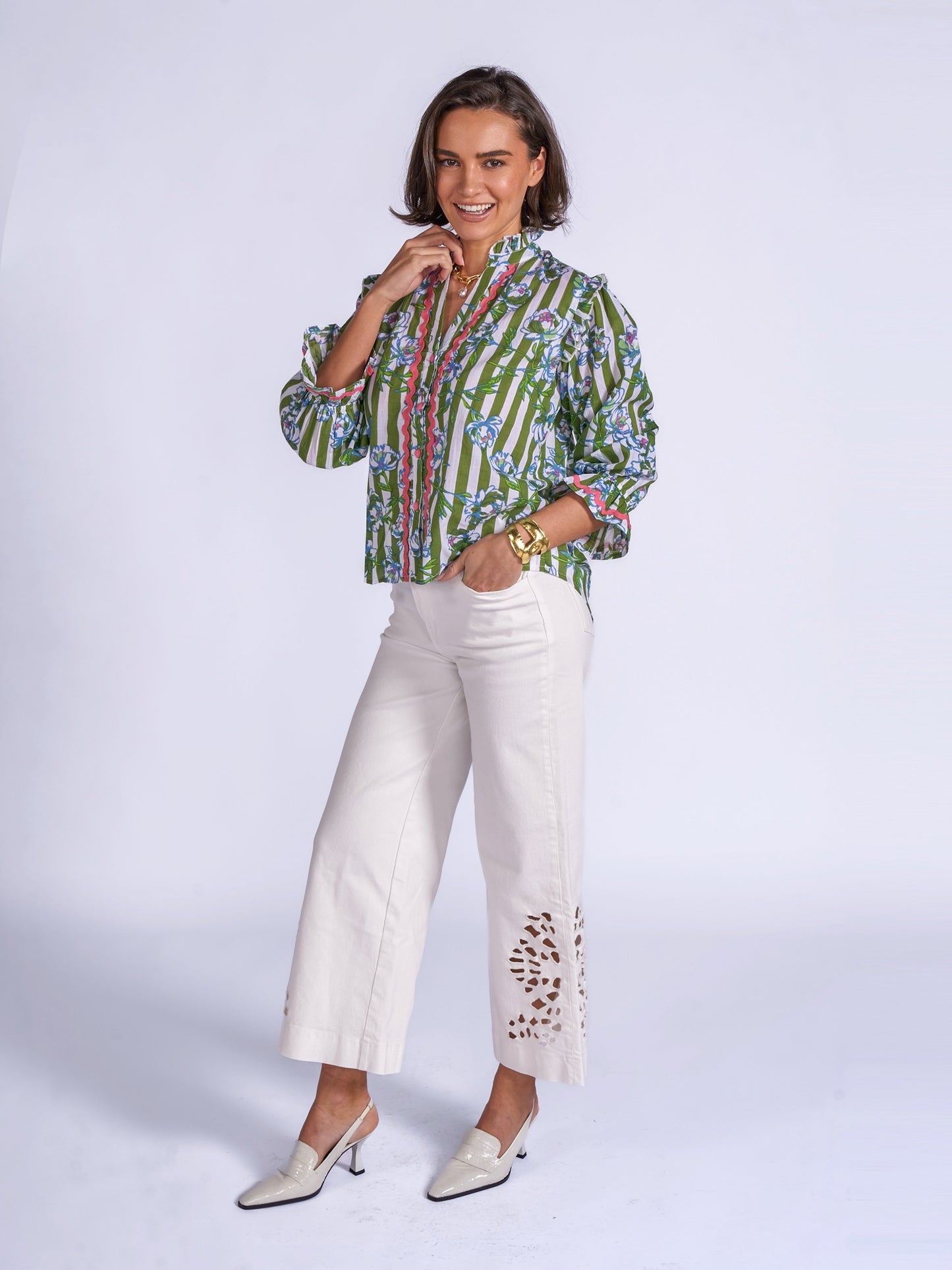 'BEO' BLOUSE IN APPLE BLOSSOM