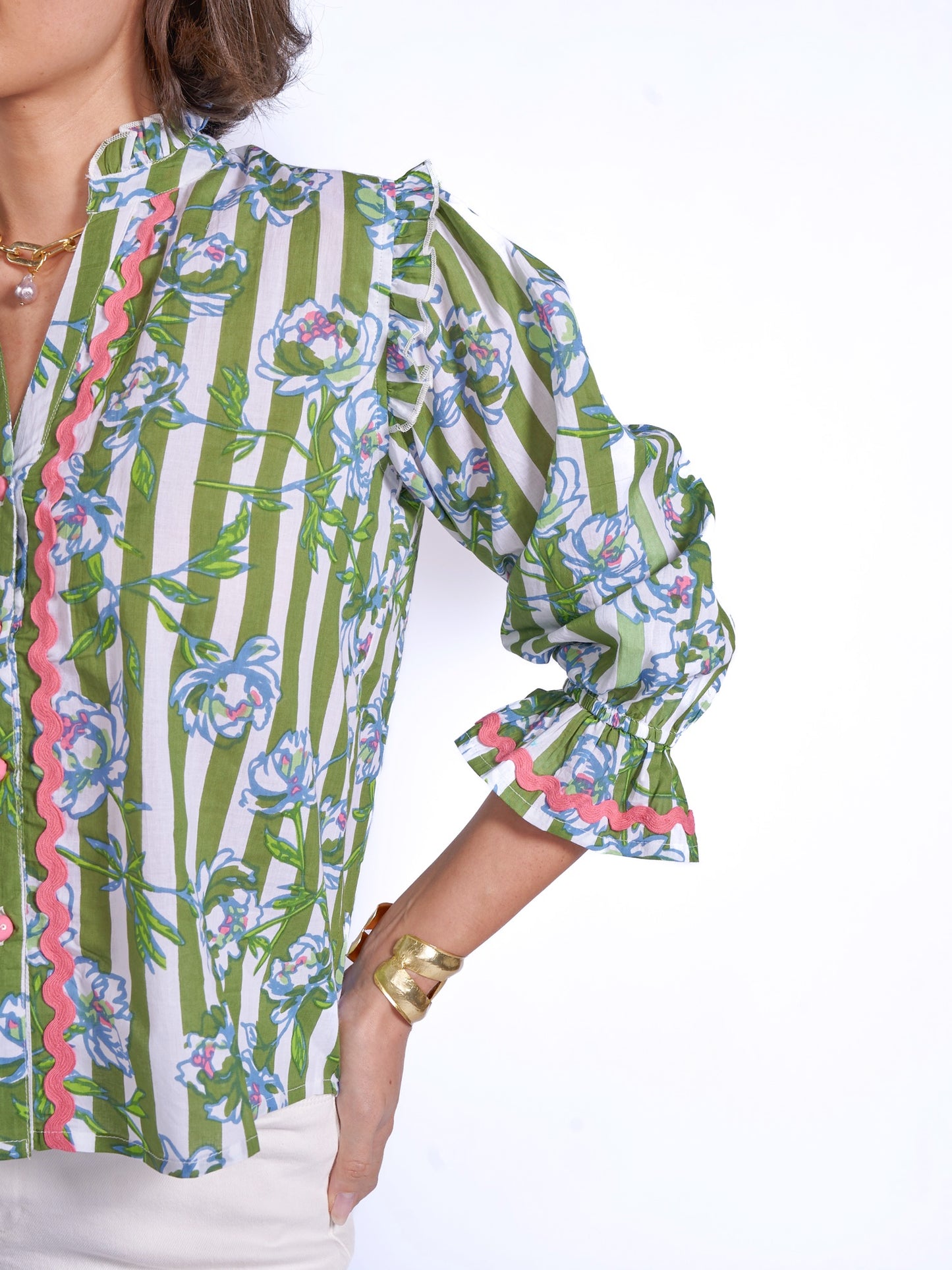 'BEO' BLOUSE IN APPLE BLOSSOM