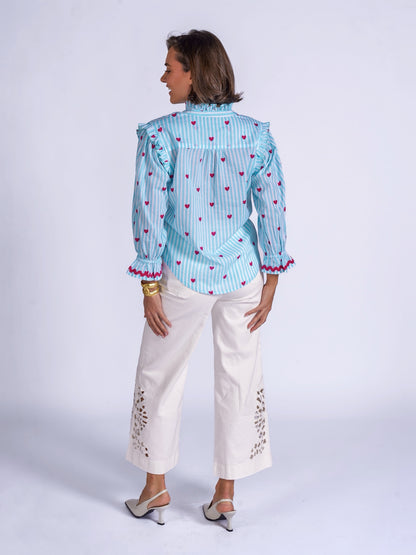 'BEO' BLOUSE IN PINK HEART