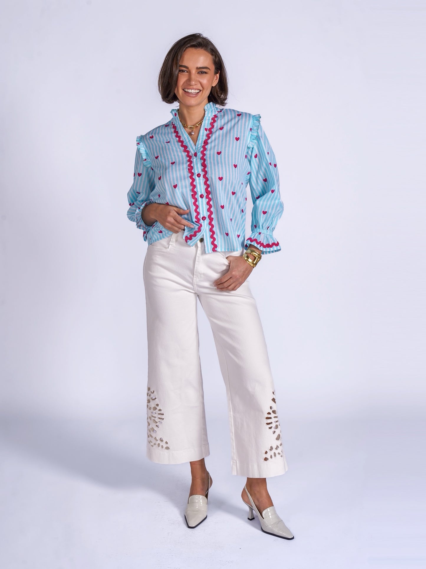 'BEO' BLOUSE IN PINK HEART