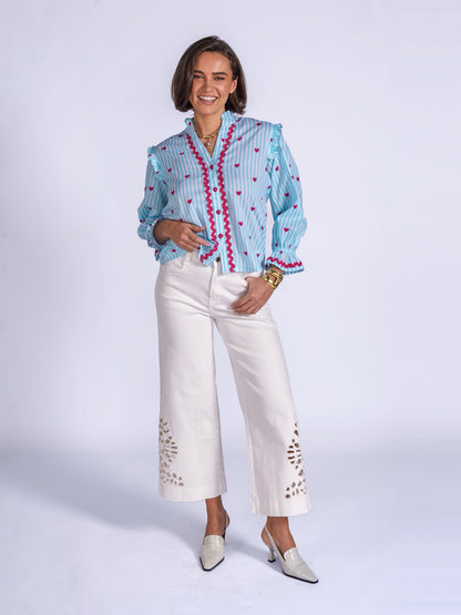 'BEO' BLOUSE IN PINK HEART