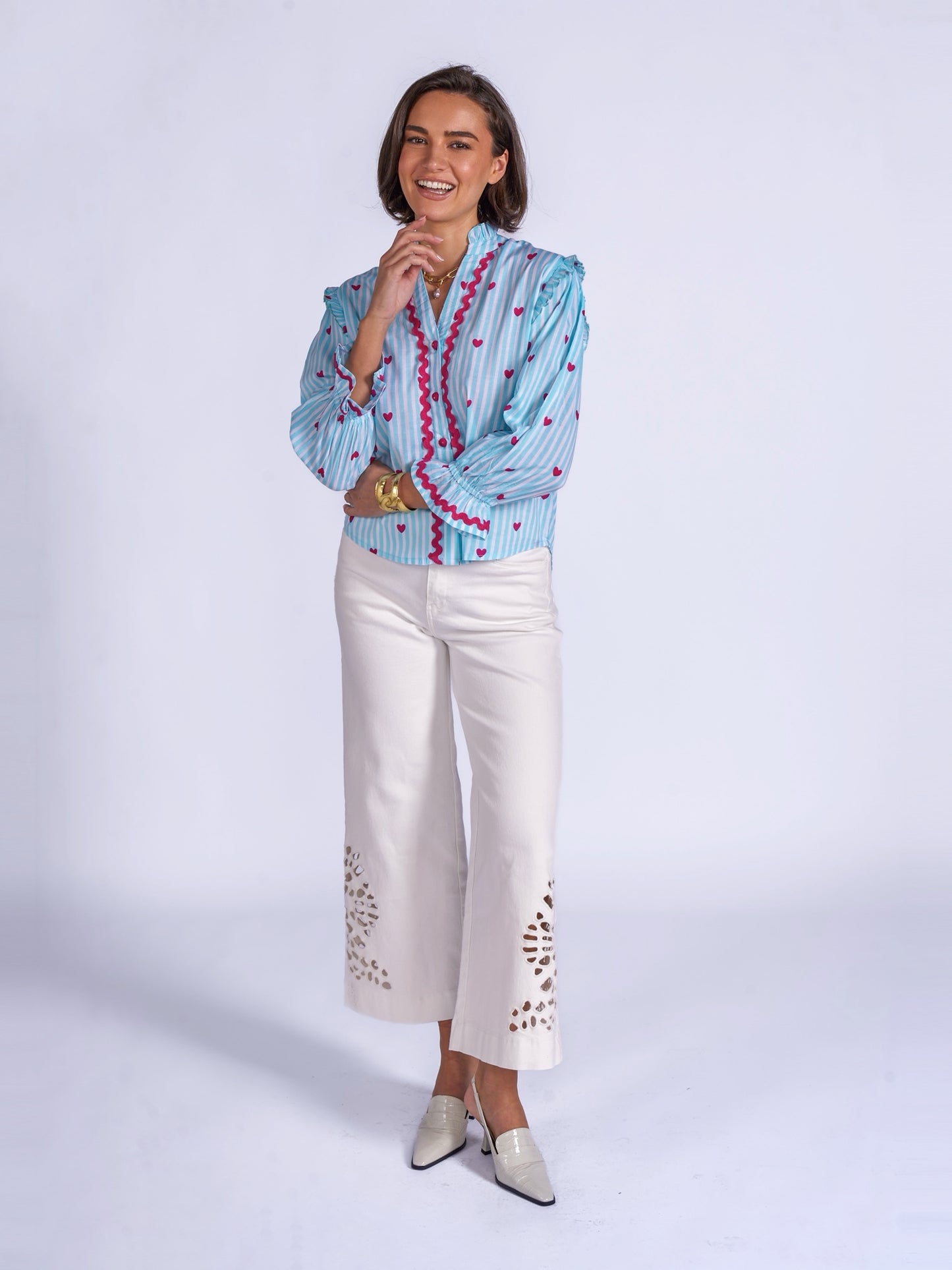 'BEO' BLOUSE IN PINK HEART