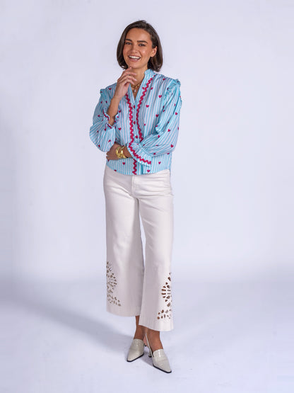 'BEO' BLOUSE IN PINK HEART