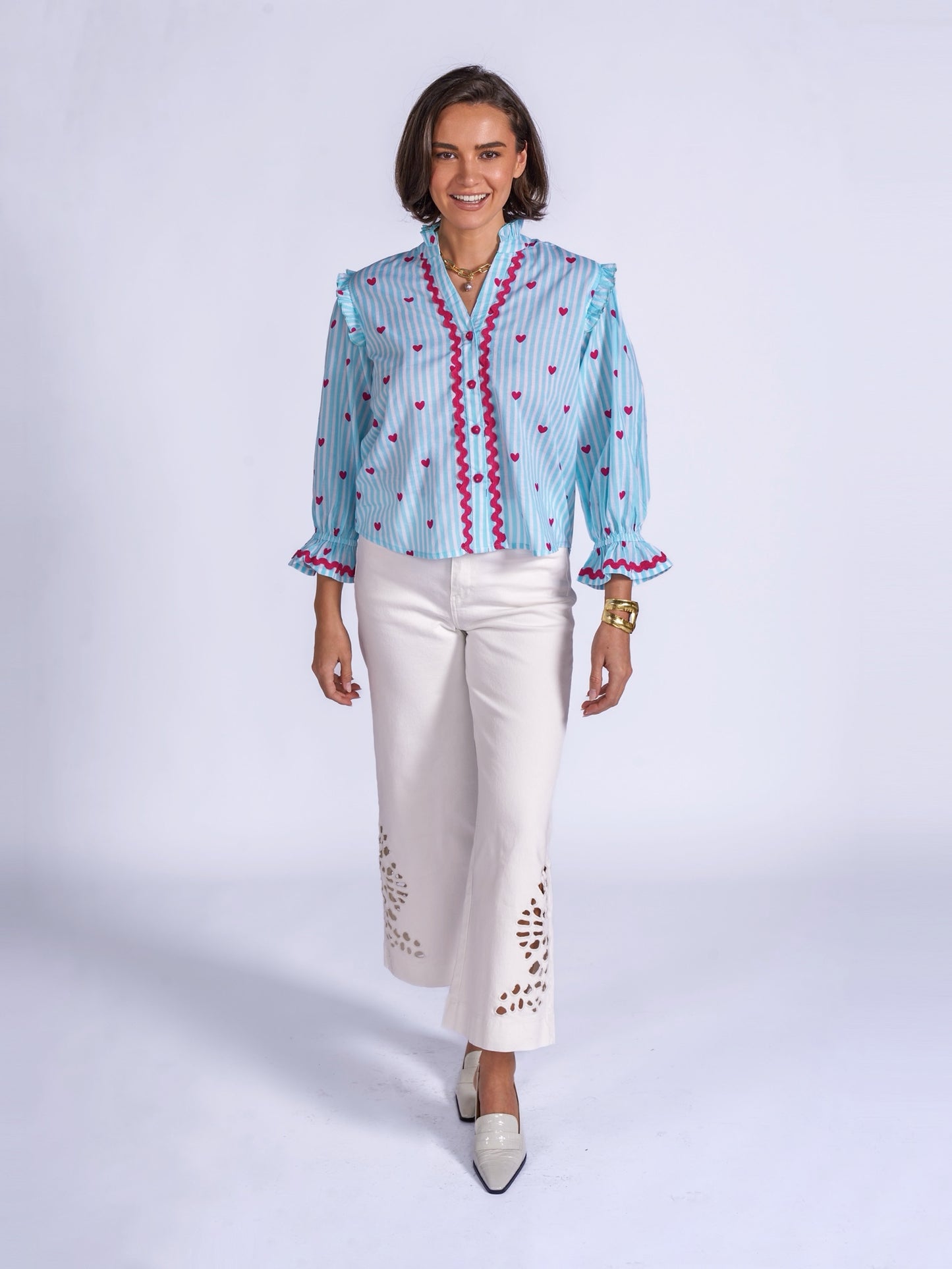 'BEO' BLOUSE IN PINK HEART