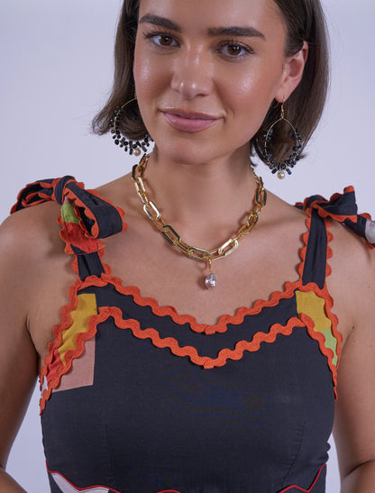 BLACK CRYSTAL EARRINGS