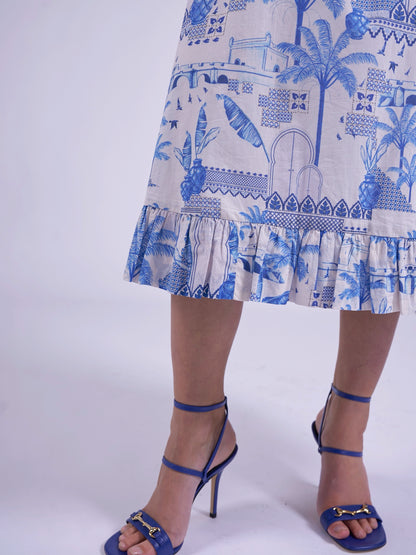 'BYRON' DRESS IN BLUE PARADISE