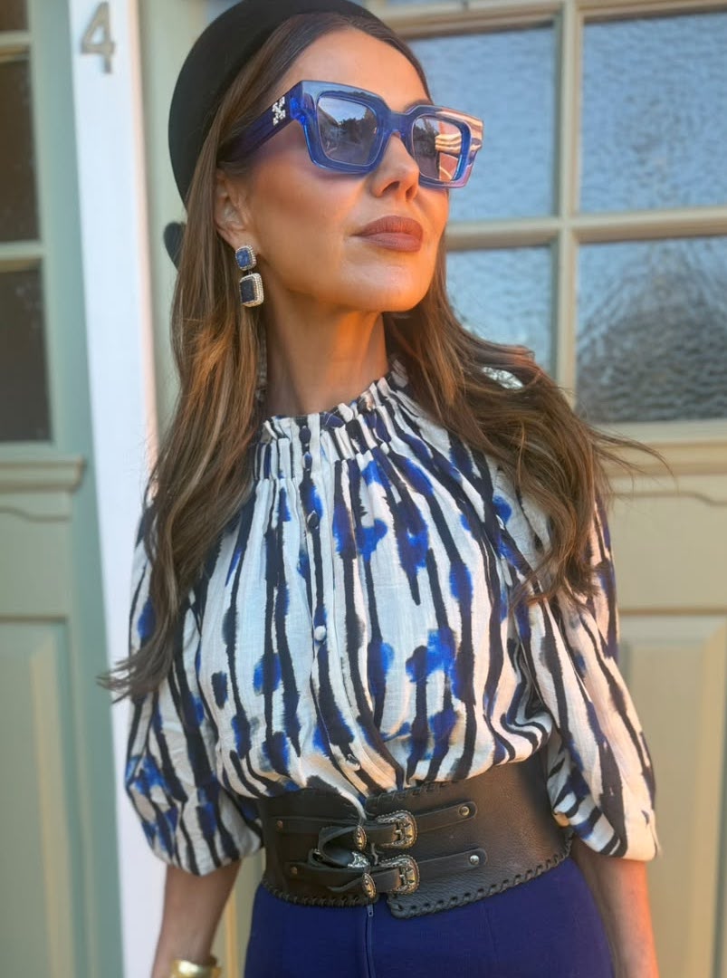 DAY & NIGHT' BLOUSE IN INDIGO