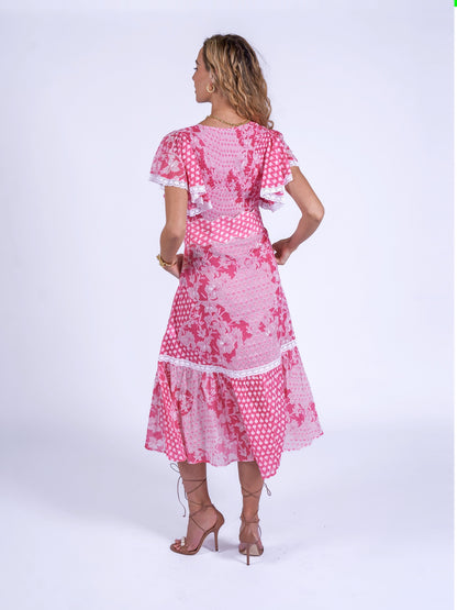 'FEATHER' DRESS IN PINK