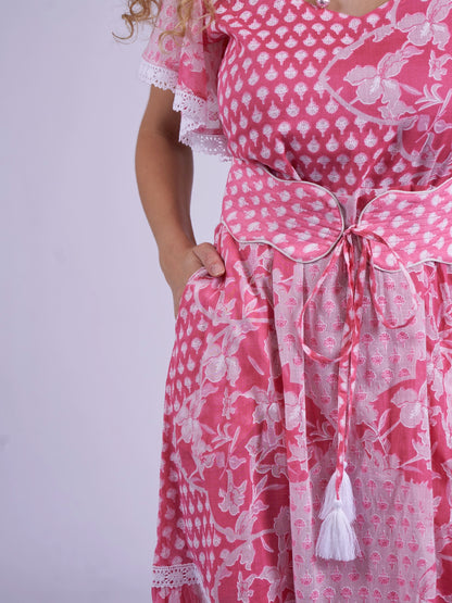 'FEATHER' DRESS IN PINK