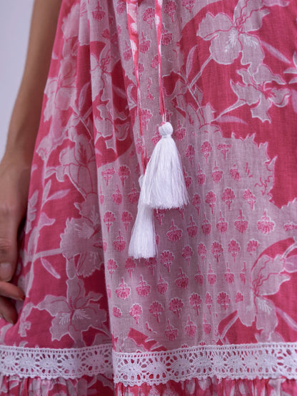 'FEATHER' DRESS IN PINK