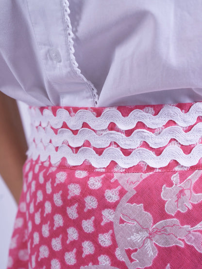 'FEATHER' SKIRT IN PINK