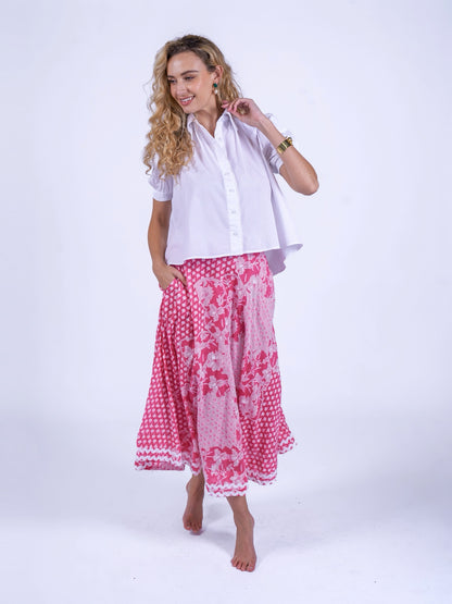 'FEATHER' SKIRT IN PINK