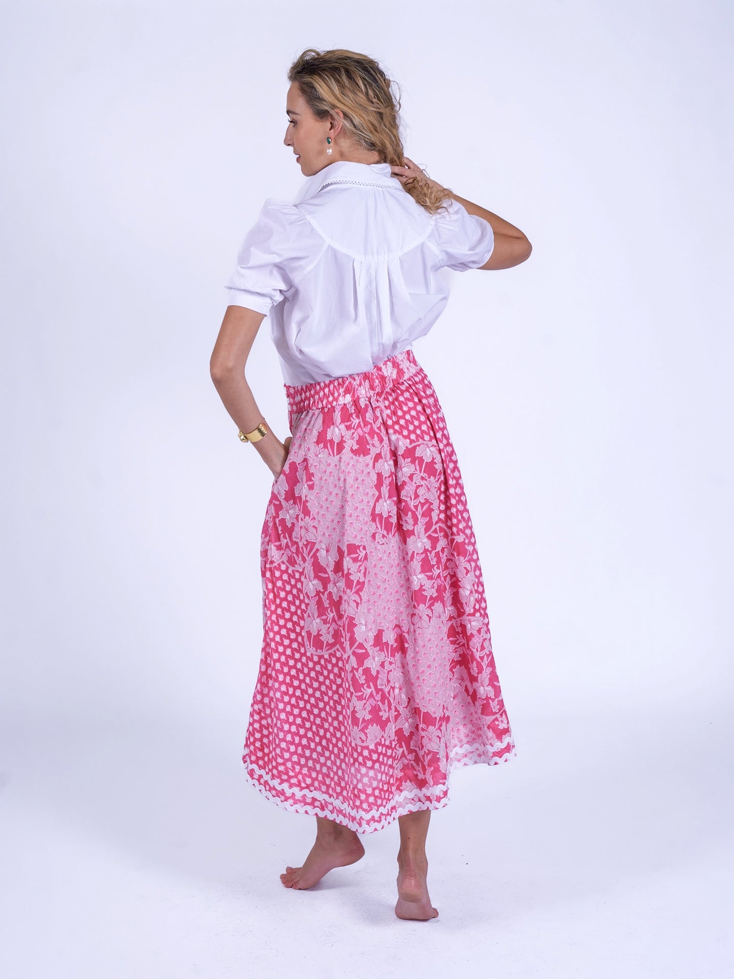 'FEATHER' SKIRT IN PINK