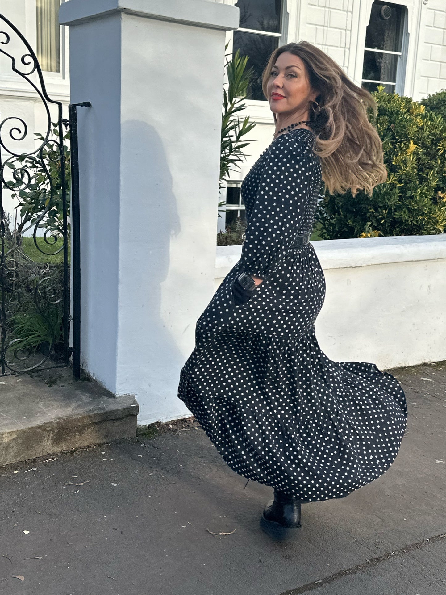 'GRACE V-DRESS’ IN POLKA DOT