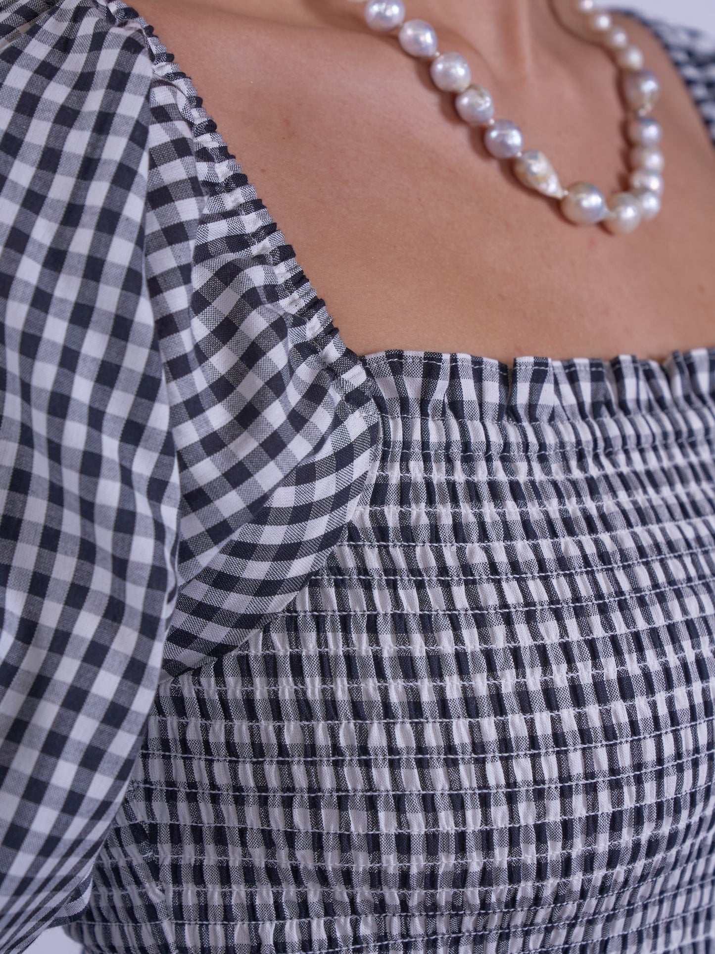 'HONOUR' DRESS IN BLACK GINGHAM