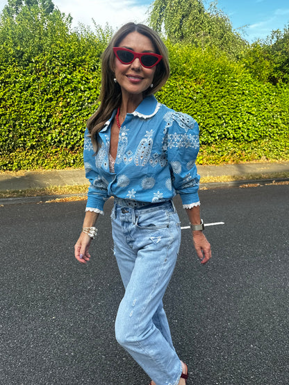 'SANI' BLOUSE IN BLUE