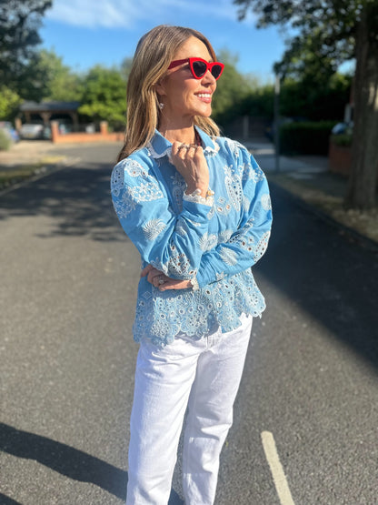 'SANI' BLOUSE IN BLUE