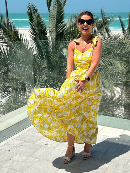 ‘AMORE’ SUNDRESS IN SUNSHINE YELLOW