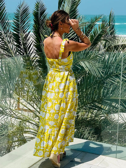 ‘AMORE’ SUNDRESS IN SUNSHINE YELLOW