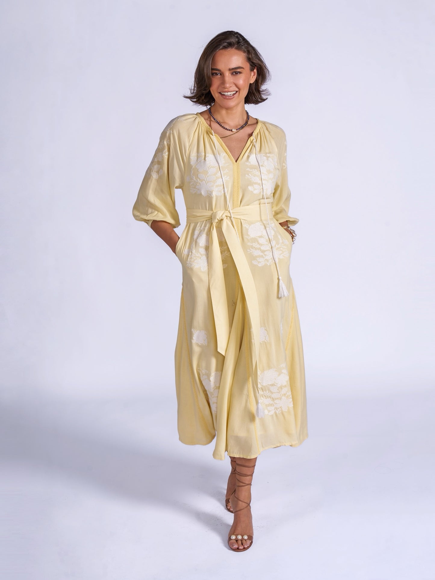 'LYRA' DRESS IN LEMON