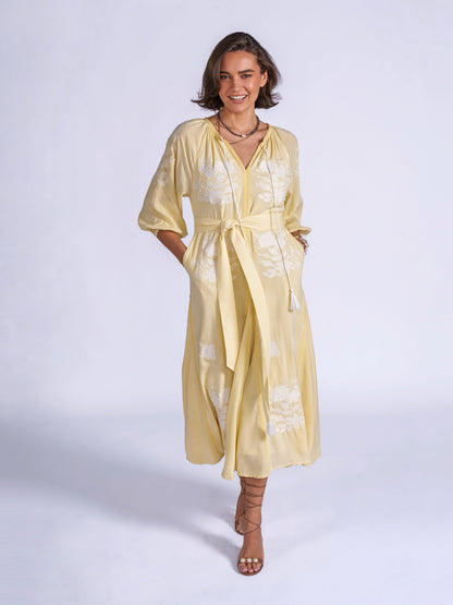 'LYRA' DRESS IN LEMON