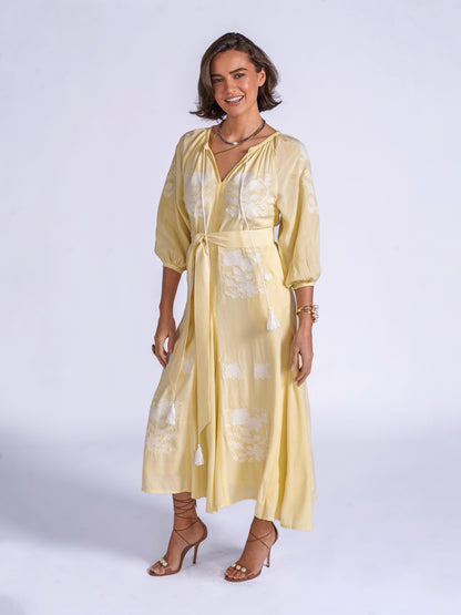 'LYRA' DRESS IN LEMON