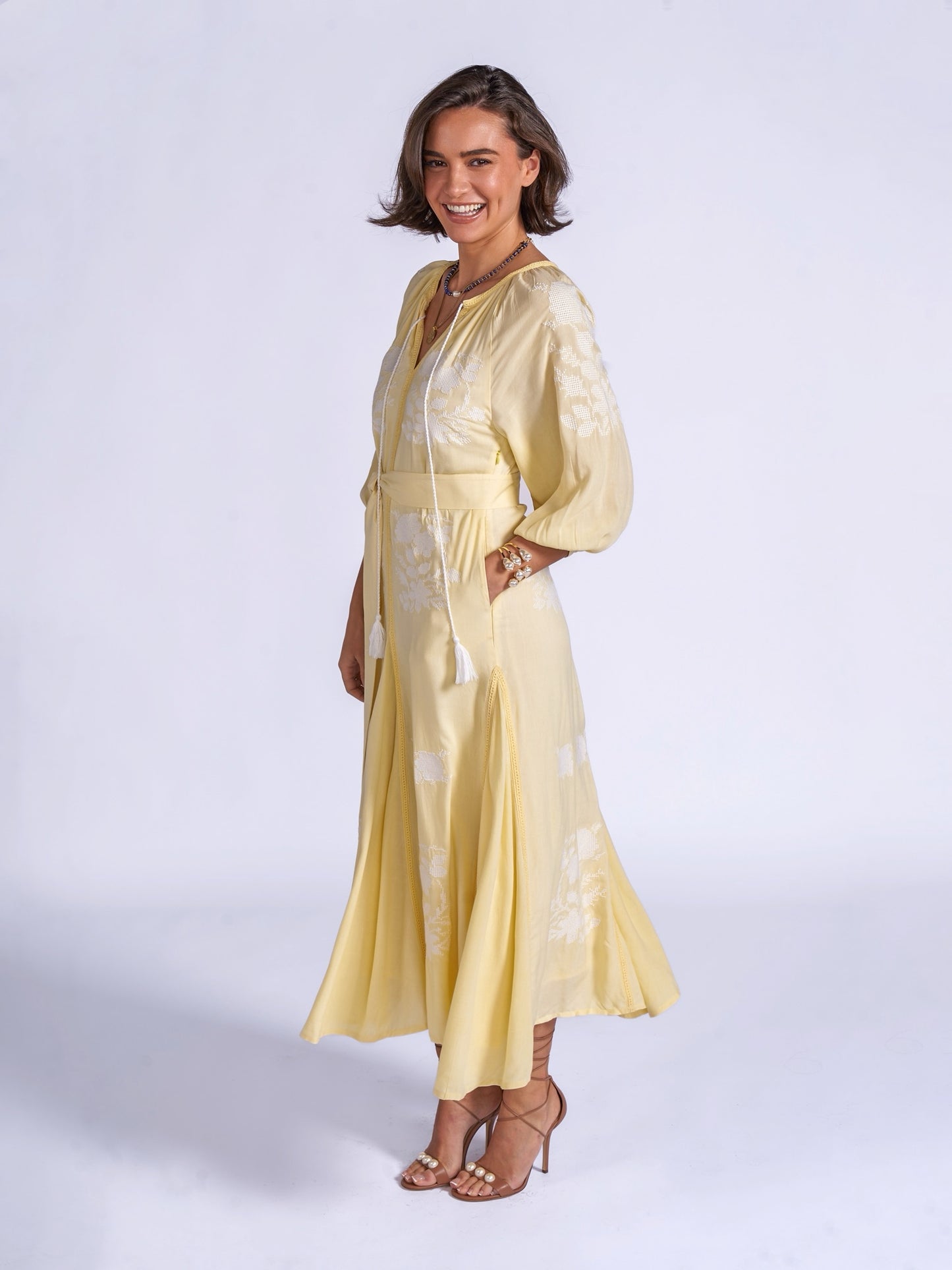 'LYRA' DRESS IN LEMON