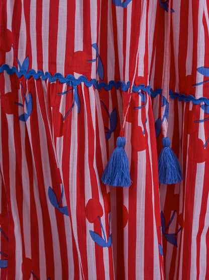 'MICHELE' DRESS IN CHERRY STRIPE