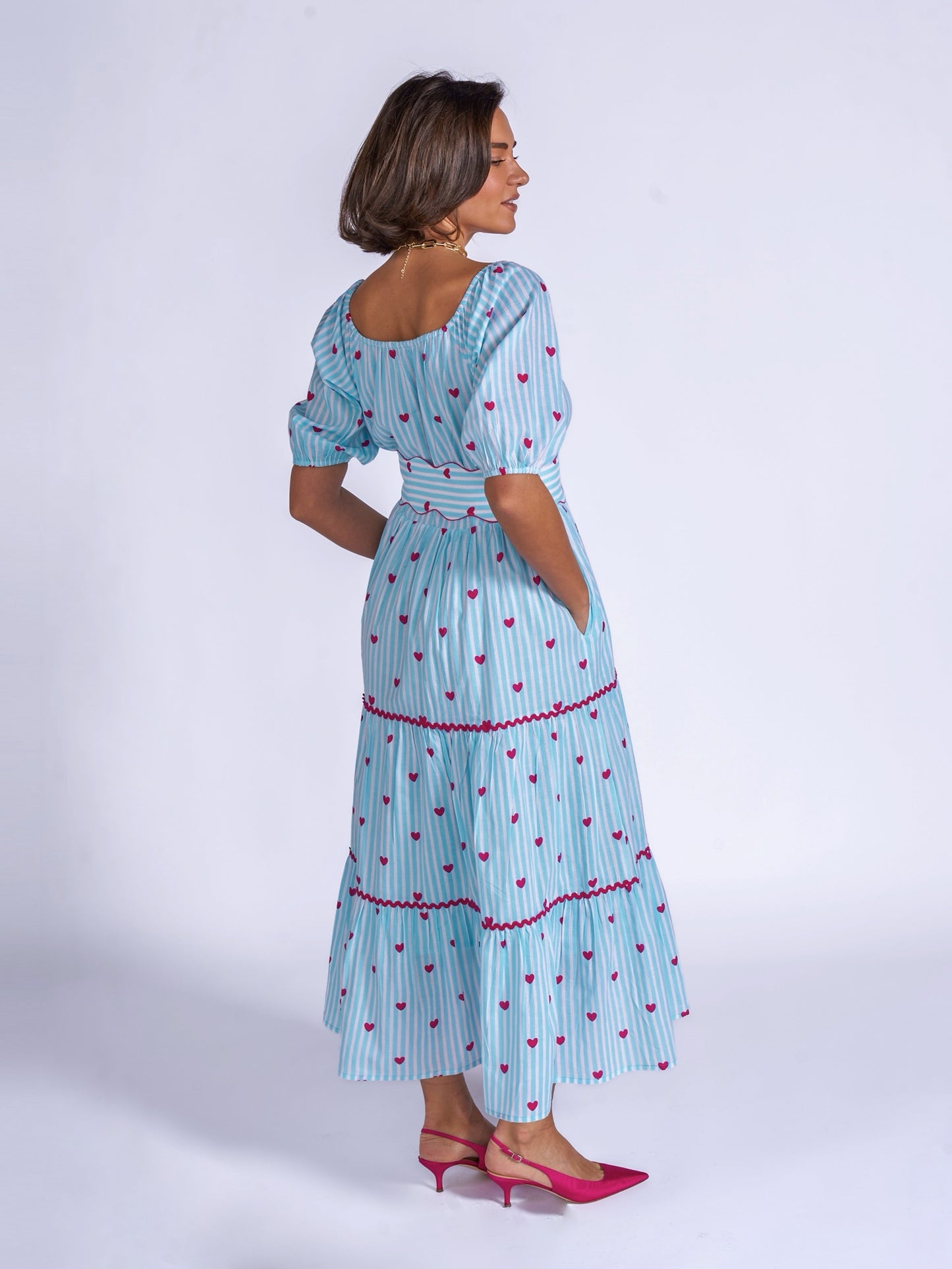 'MICHELE' DRESS IN PINK HEART