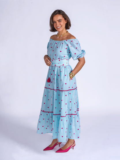 'MICHELE' DRESS IN PINK HEART