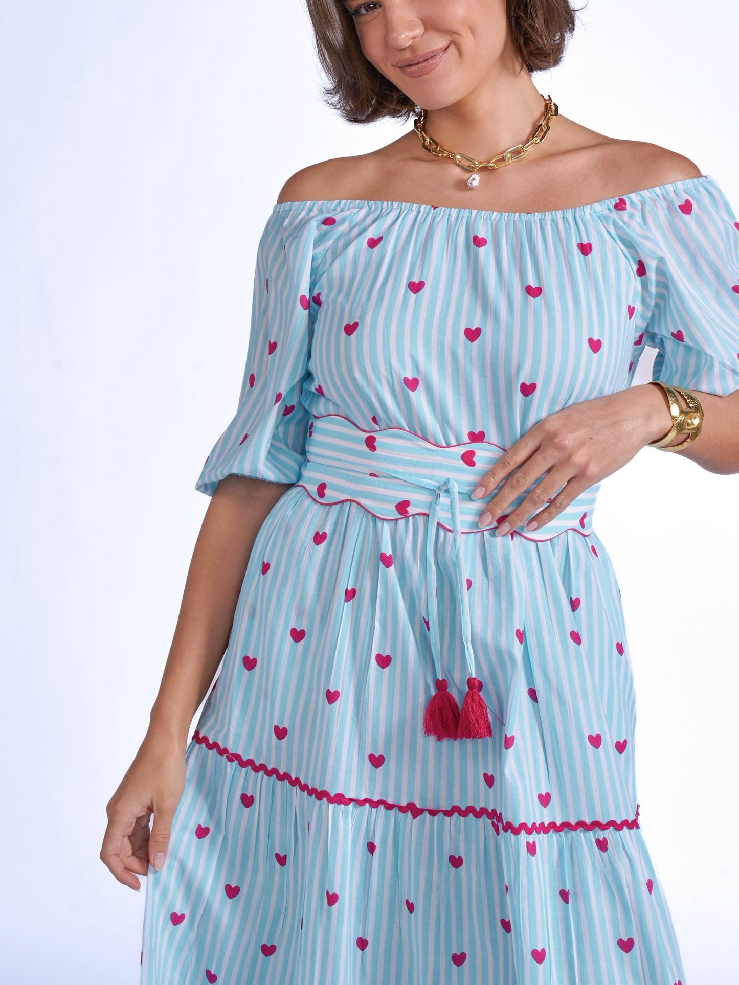 'MICHELE' DRESS IN PINK HEART