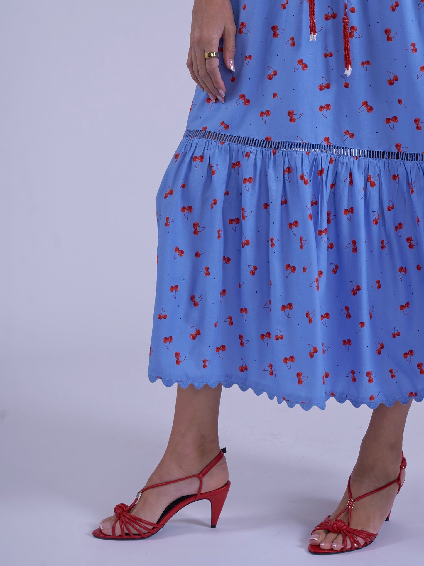 'MISHA' DRESS IN BLUE CHERRY