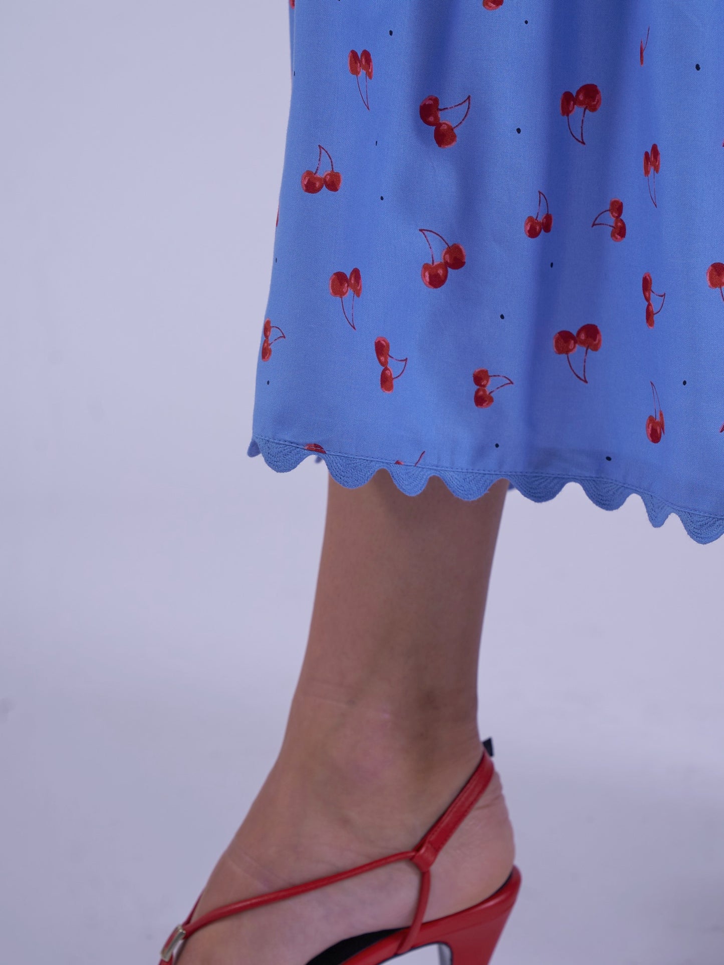 'MISHA' DRESS IN BLUE CHERRY