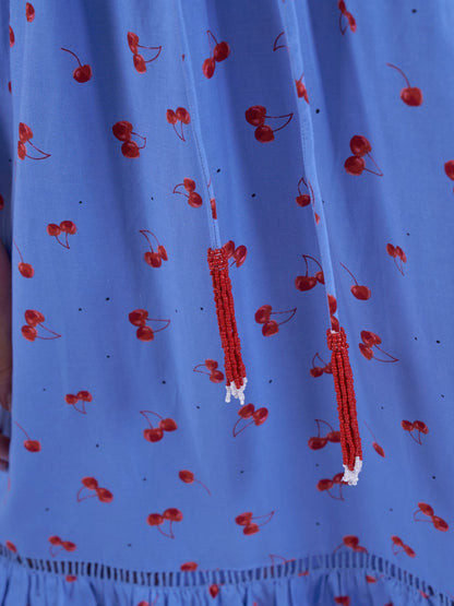 'MISHA' DRESS IN BLUE CHERRY