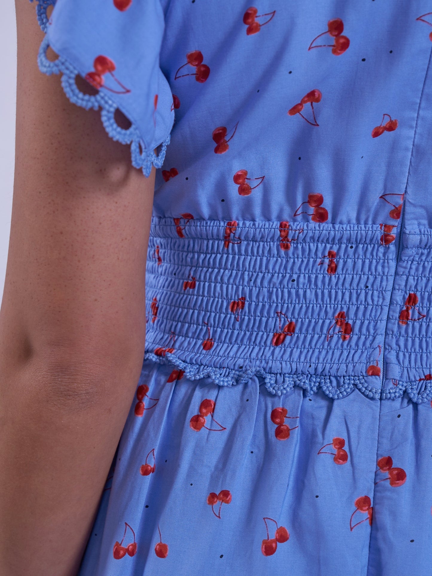 'MISHA' DRESS IN BLUE CHERRY