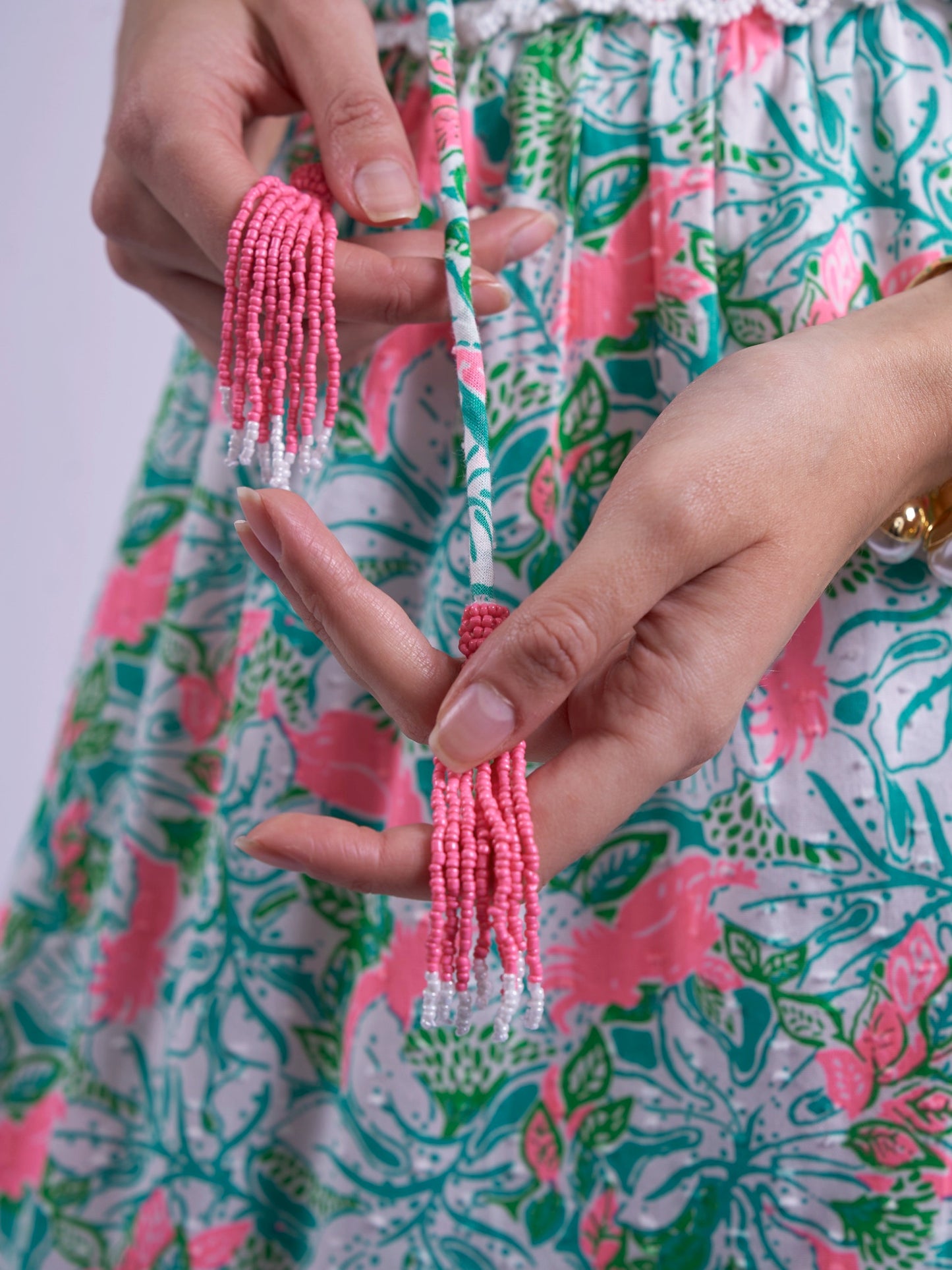 'MISHA' DRESS IN PINK PARROT