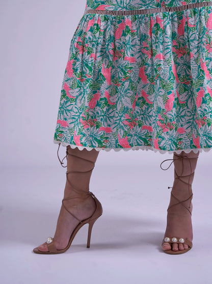 'MISHA' DRESS IN PINK PARROT