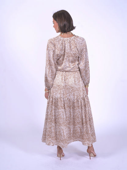 'MONACO' DRESS SNOW LEOPARD
