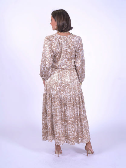 'MONACO' DRESS SNOW LEOPARD